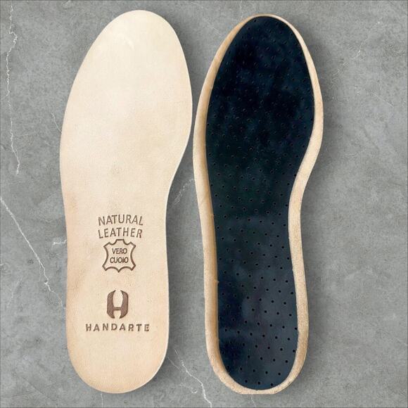 HANDARTE Leather Full Length Dress Shoe Insoles Pair Unisex EU40 US W8.5 / M7 - Picture 3 of 6